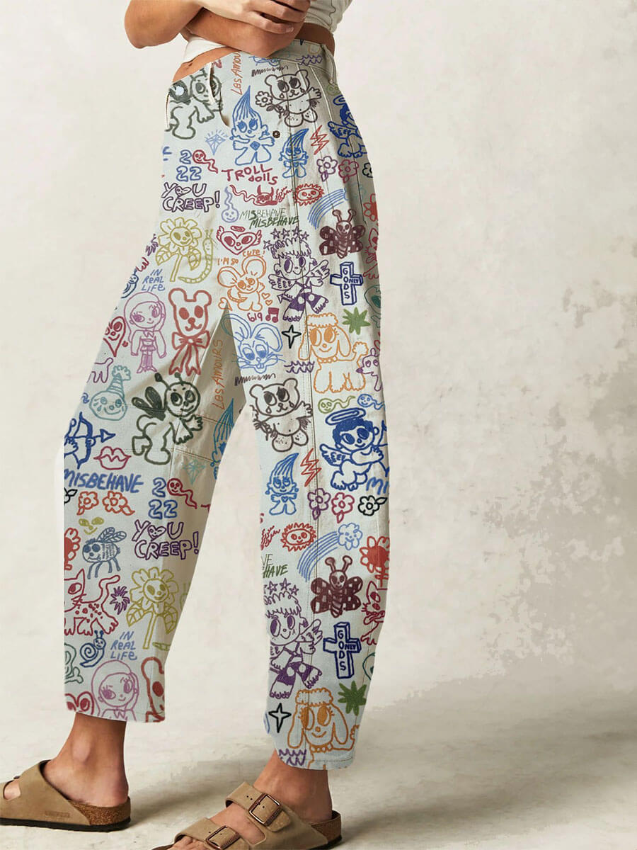 Cartoon Street Fashion Jeans