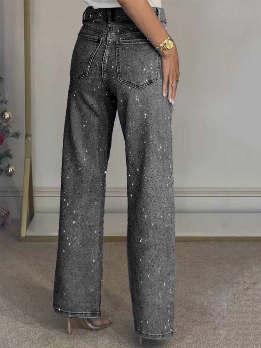 Starlit Denim Straight Pants