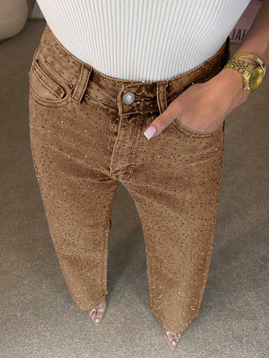 Starlit Denim Straight Pants