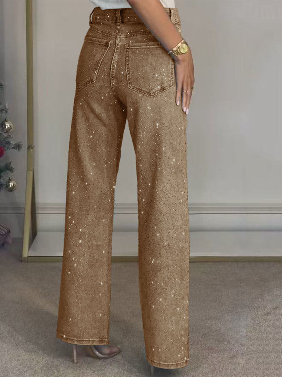 Starlit Denim Straight Pants