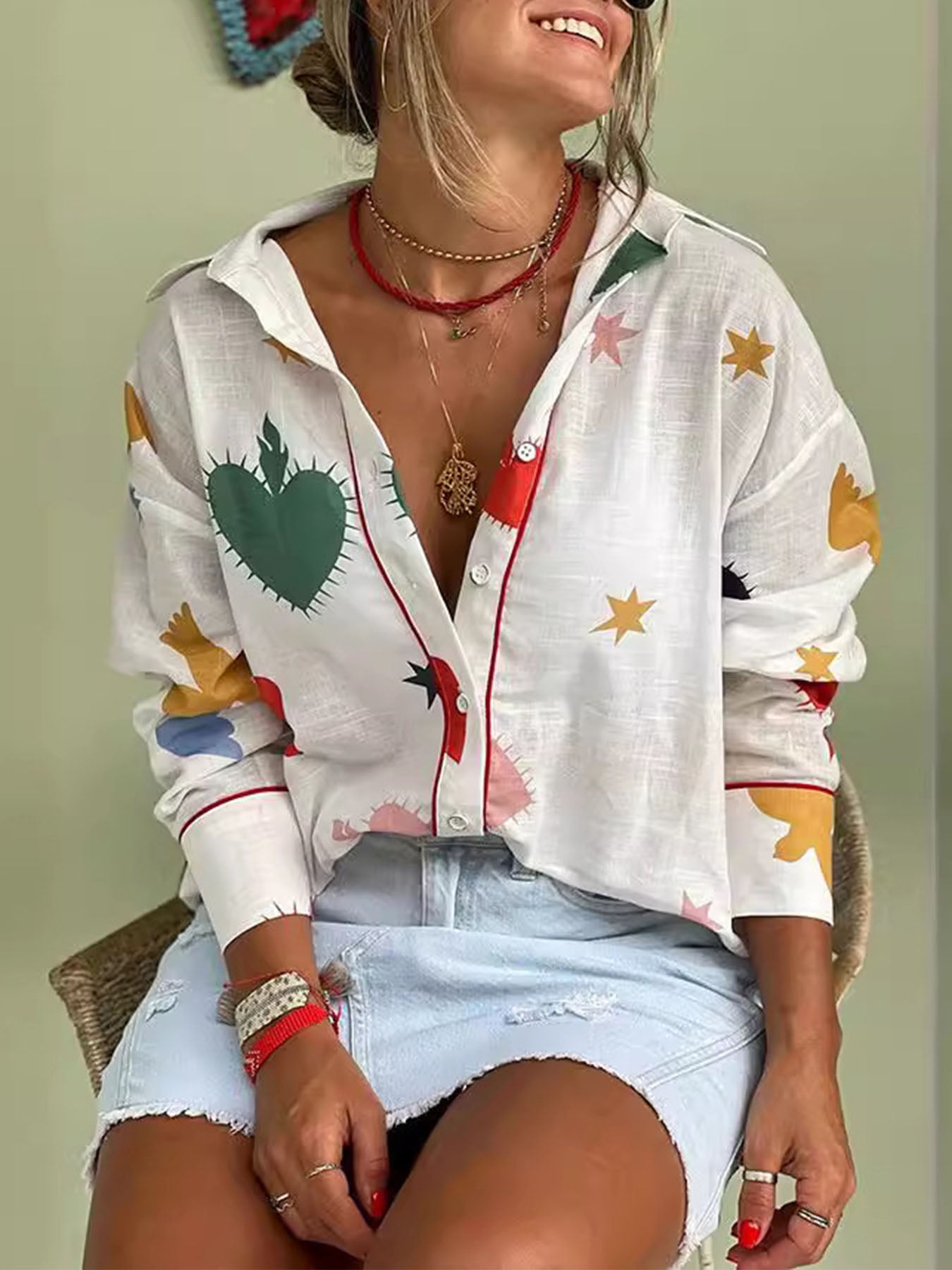 Heart Star Streetwear Blouse