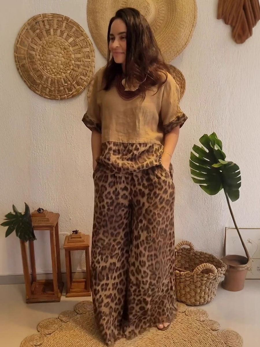Leopard Loose Lounge Set