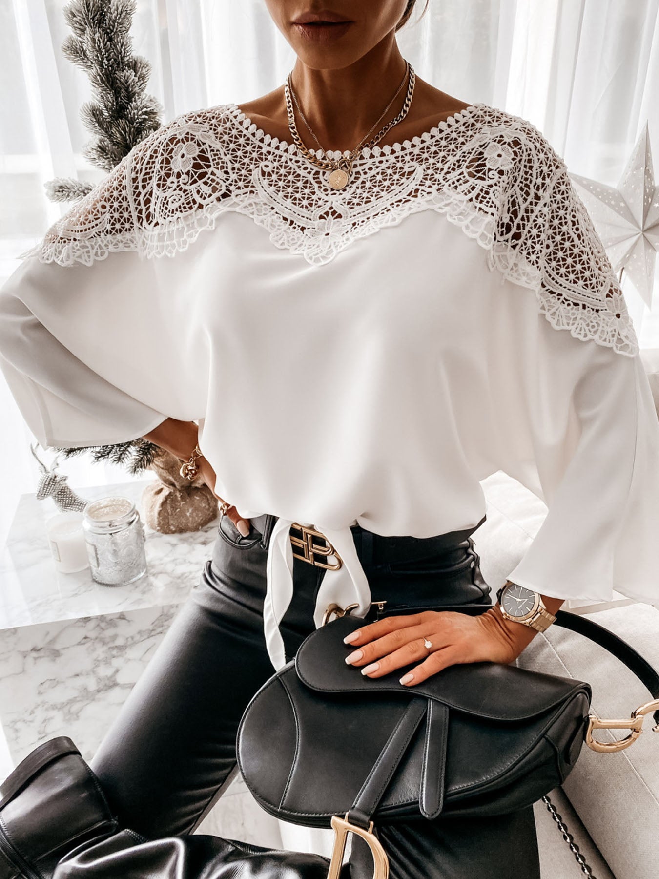 White Lace Blouse