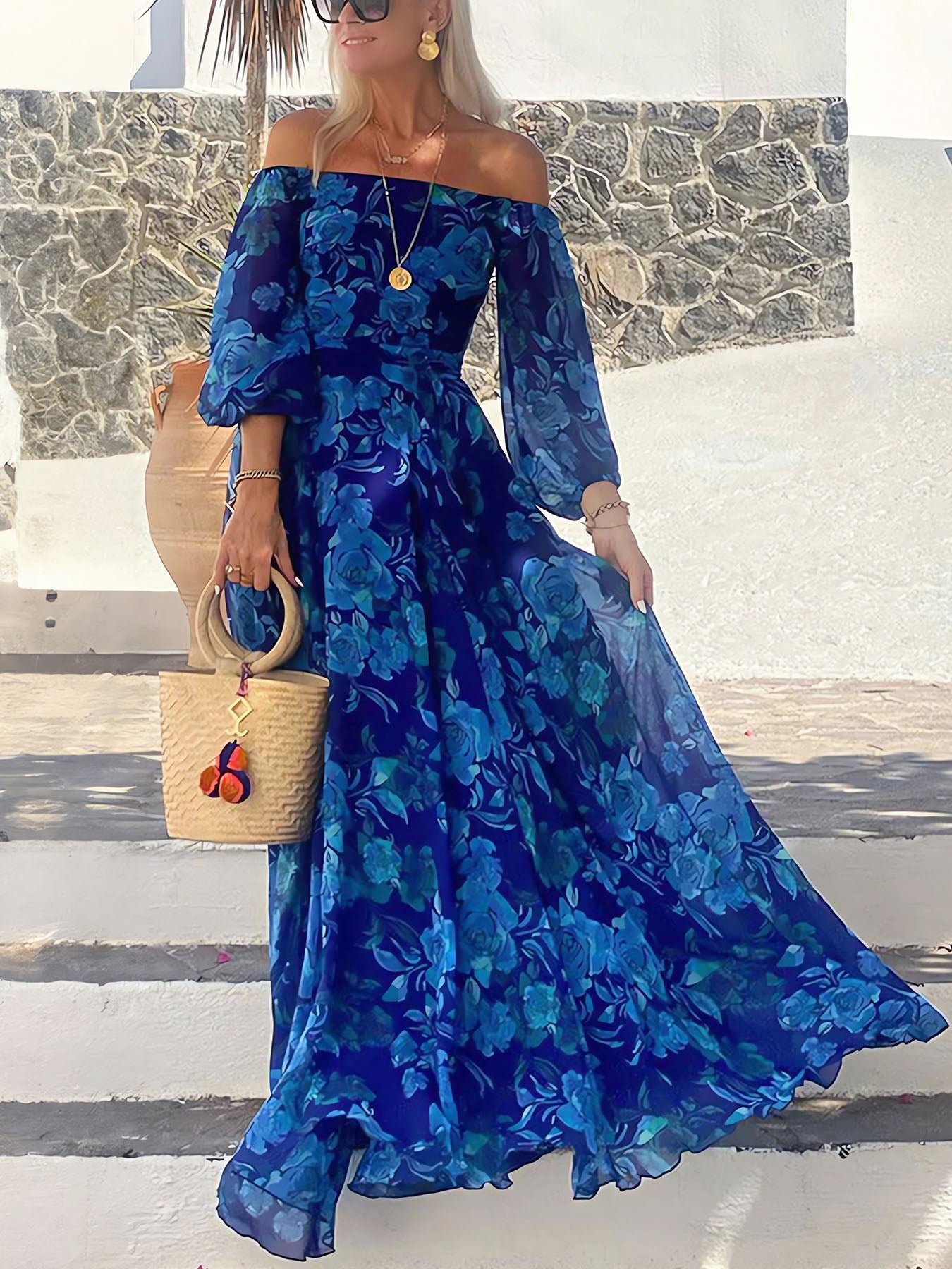 Robe longue sexy à ourlet