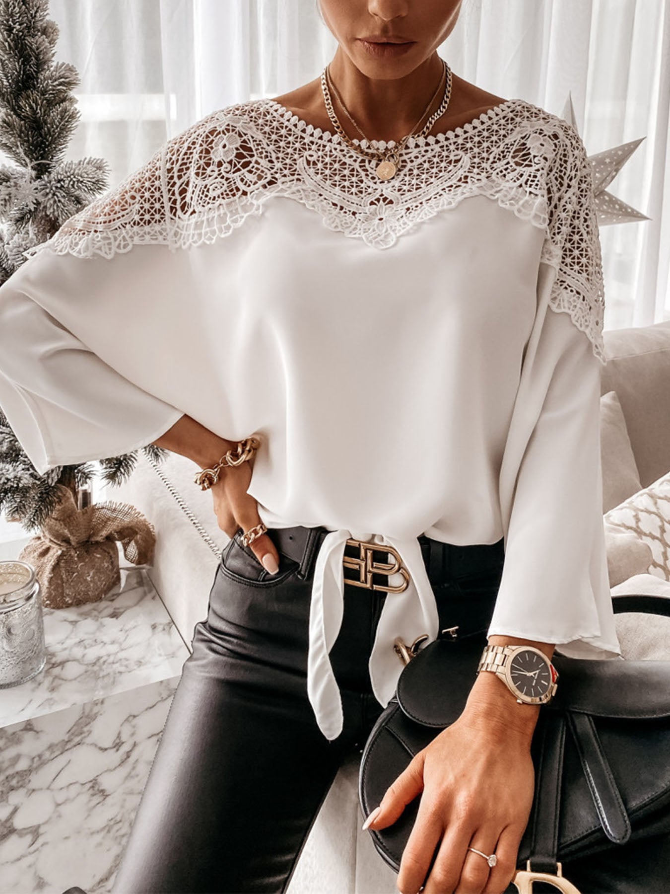 White Lace Blouse