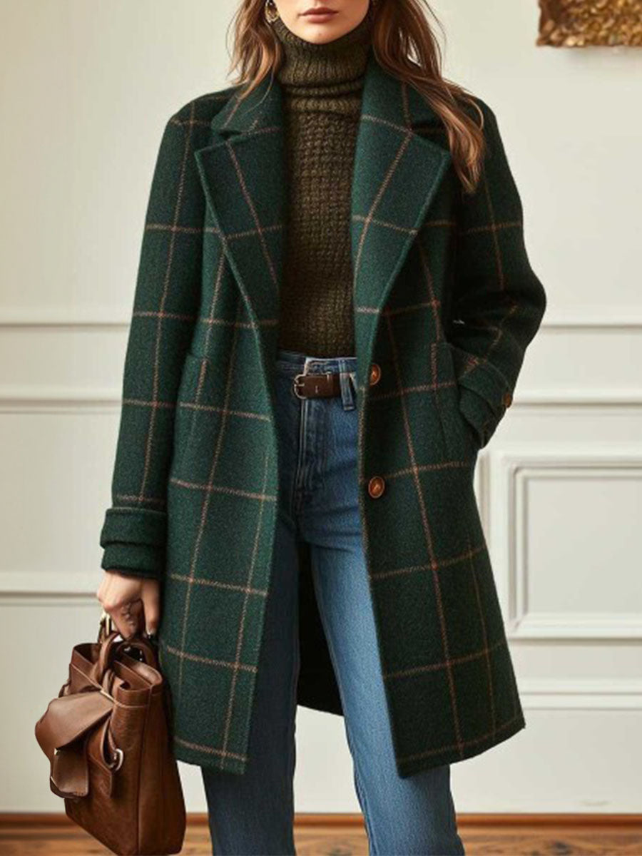 Royal Vintage Plaid Overcoat