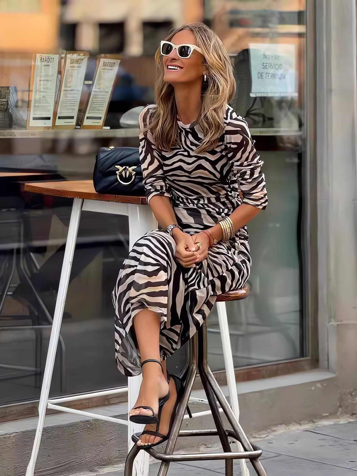 Zebra Pattern Dress