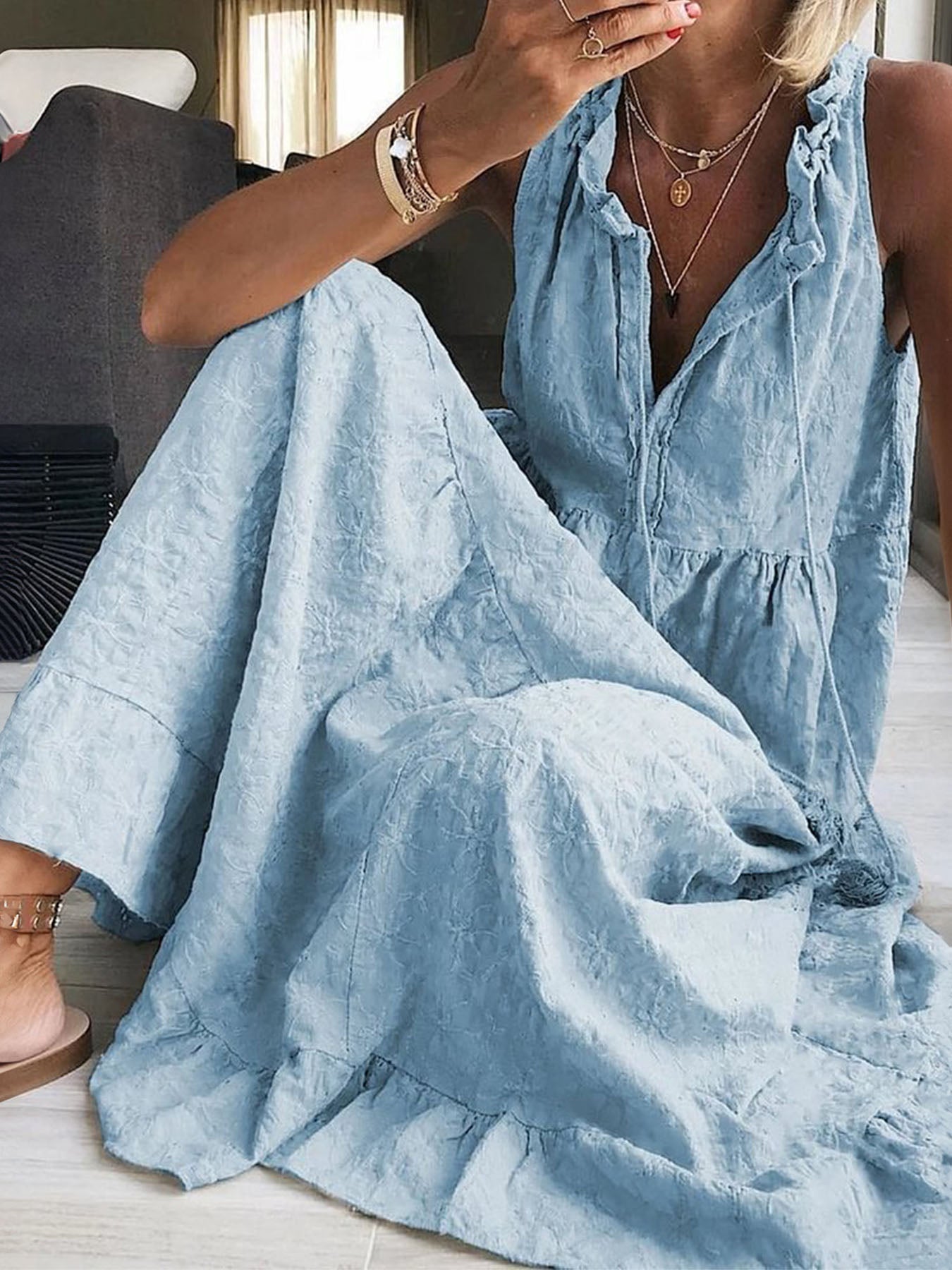 Loose Hem Maxi Dress