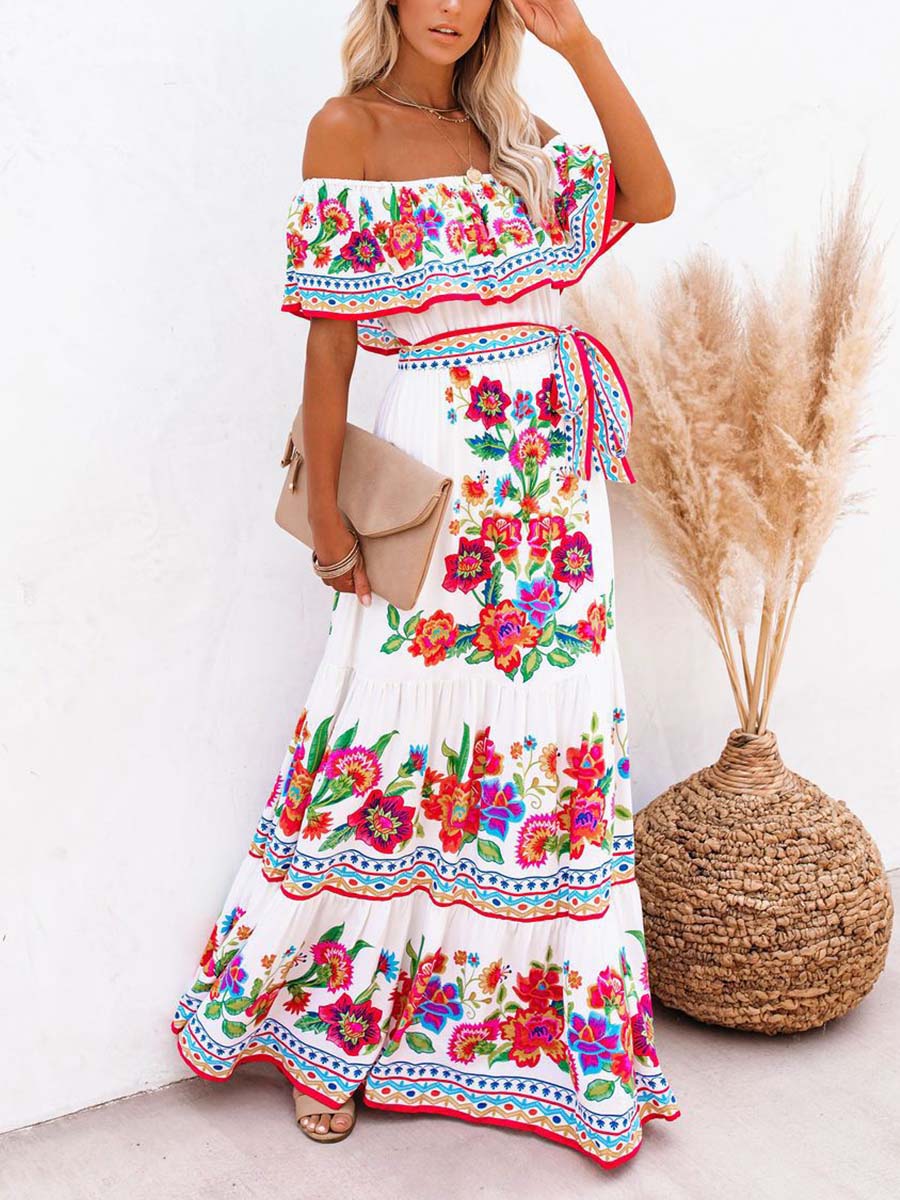 One Shoulder Maxi Dress