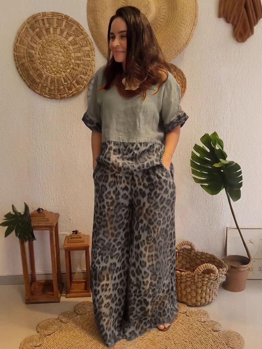 Leopard Loose Lounge Set