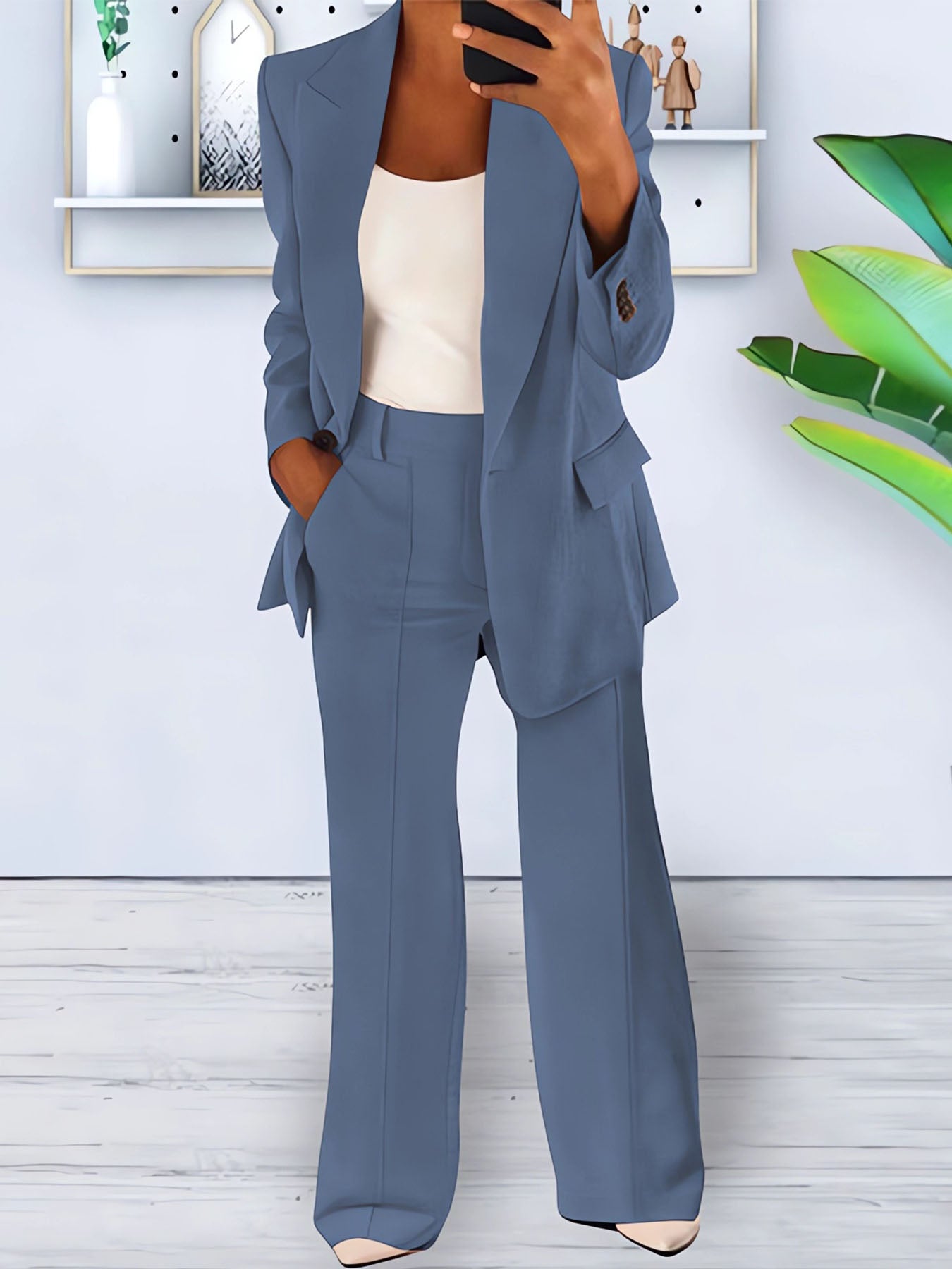 Lapel Slim Cardigan Suit