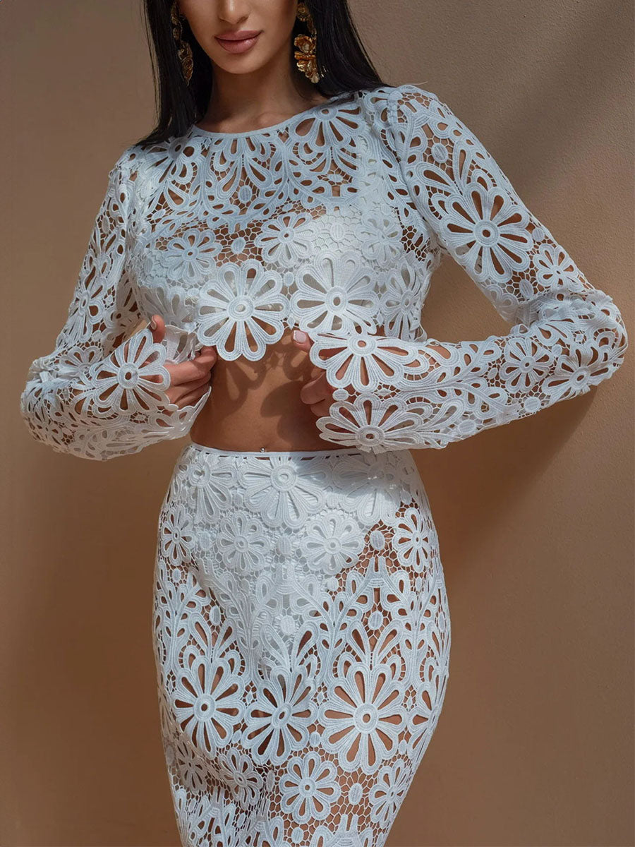 Petal Veil Luxe Lace Set