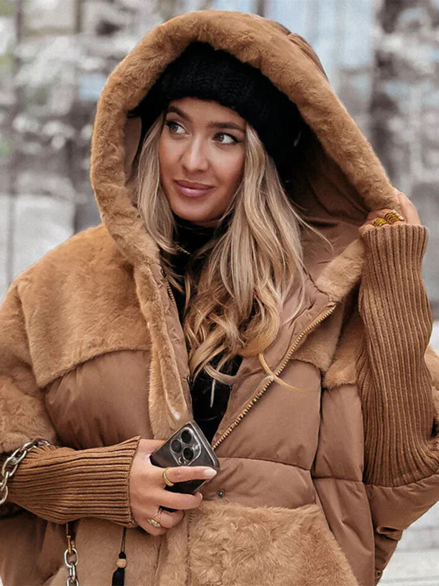 Refined Plush Down Puffer Coat