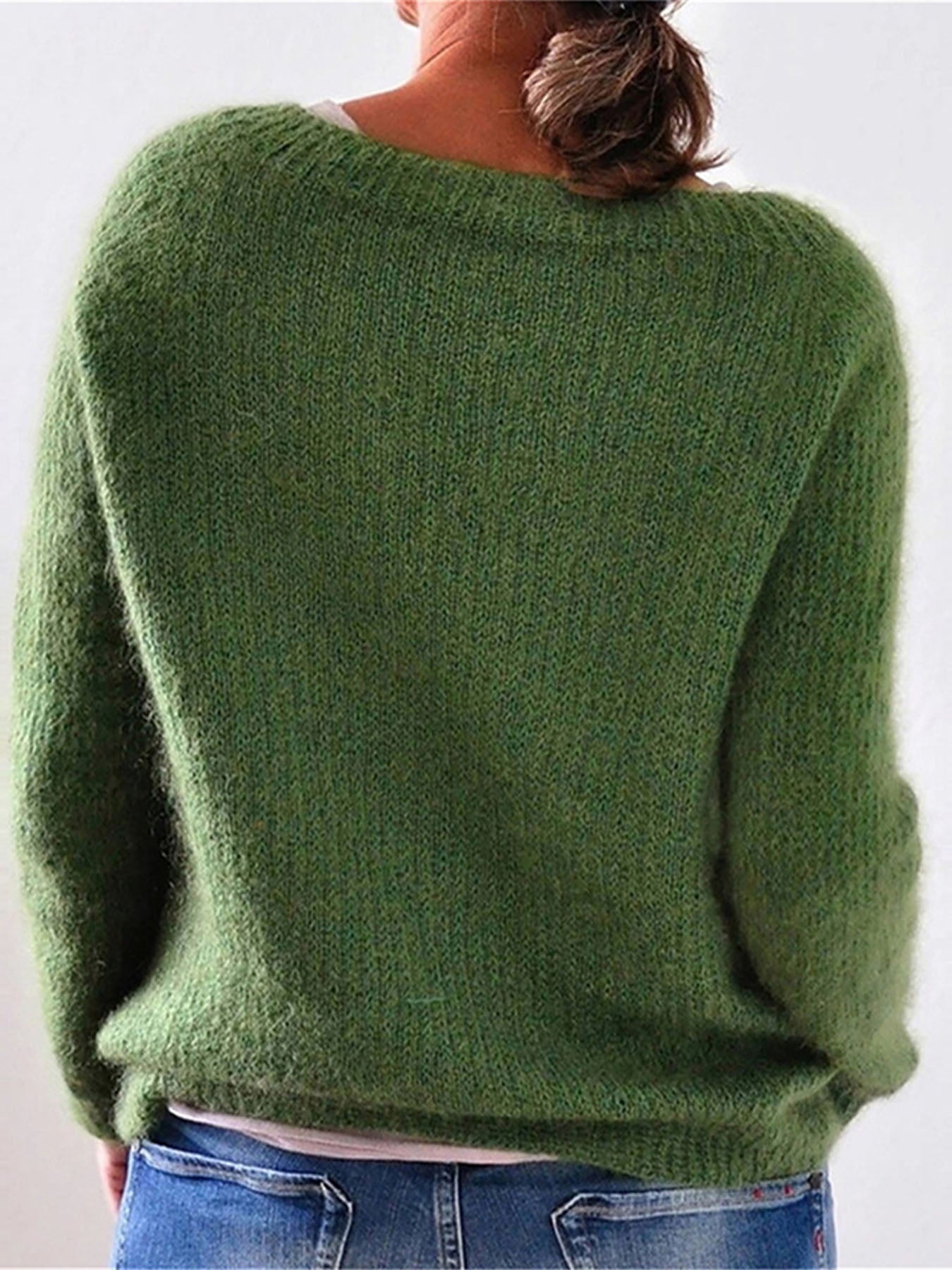 Warm Knit Solid Color Pullover