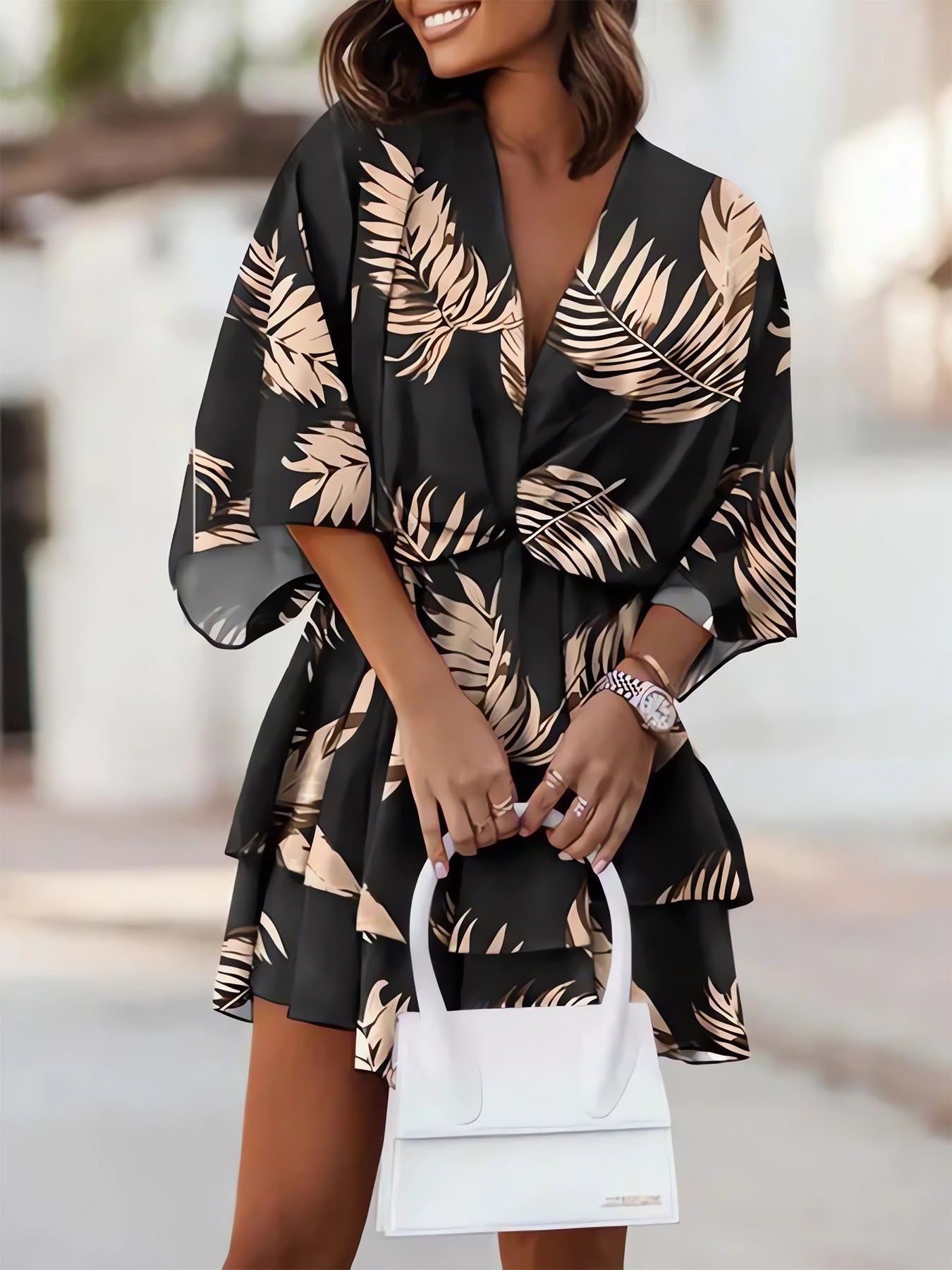 Loose V-Neck Dress