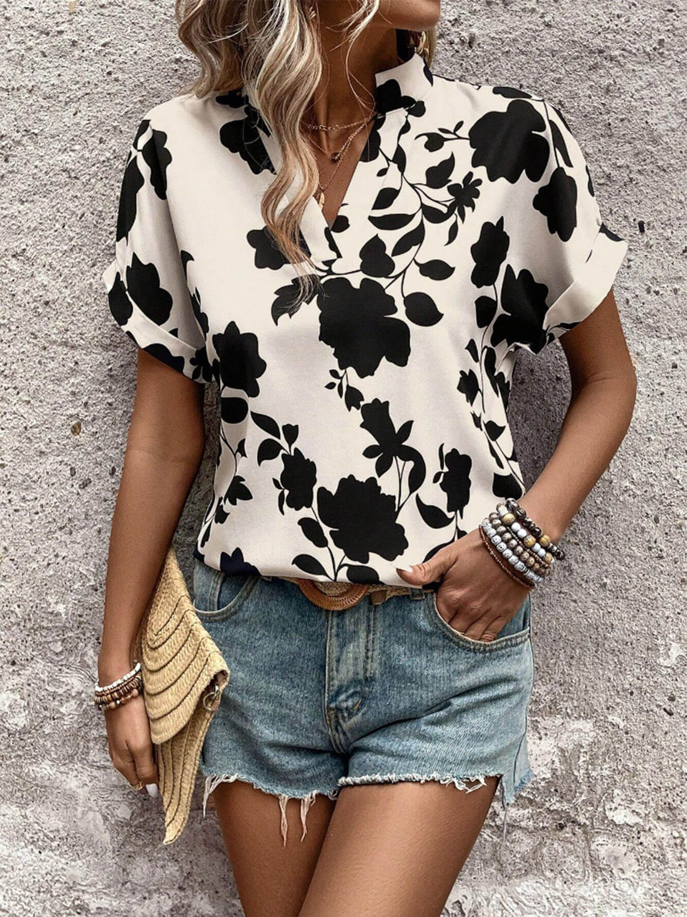 Chic Floral Daily Shirt