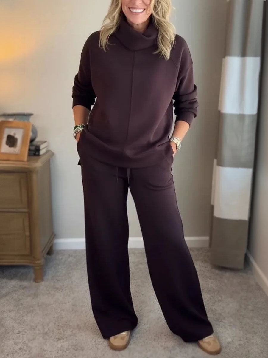 Soft Relaxed Cowl Neck Set