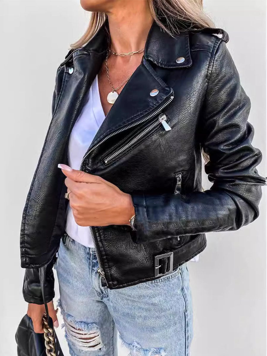 Classic City Chic Leather Jacket