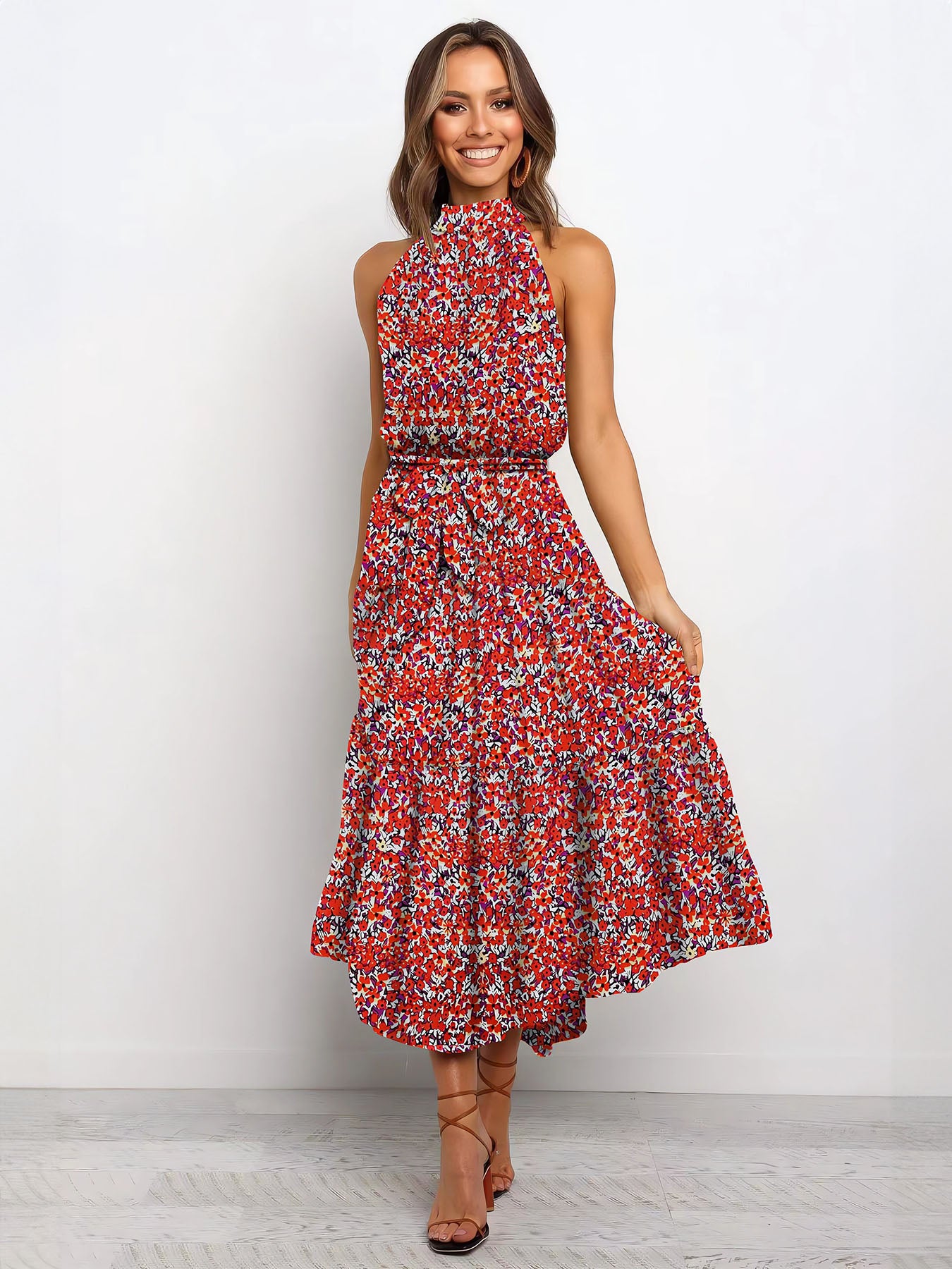Polka Floral Dress