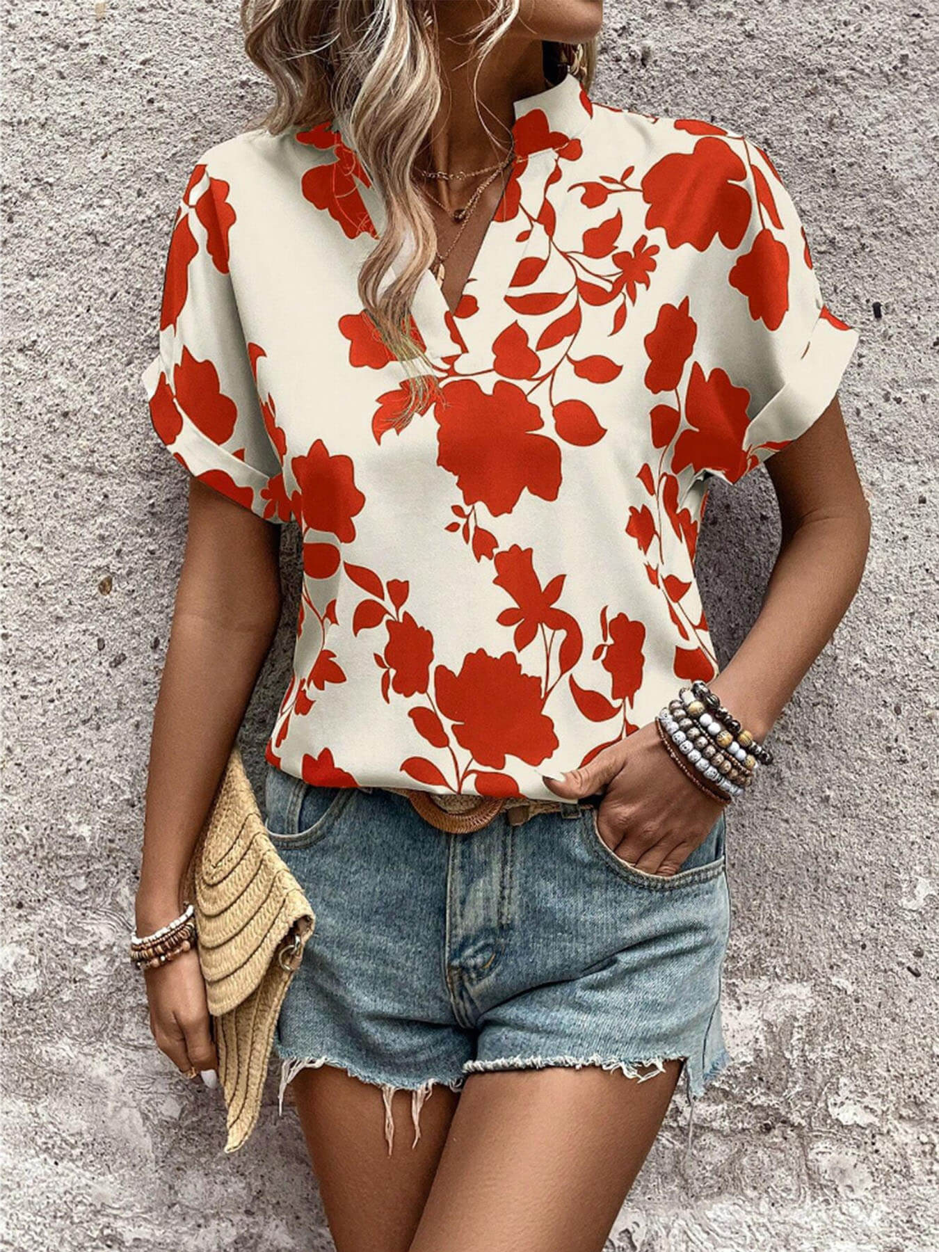 Chic Floral Daily Shirt