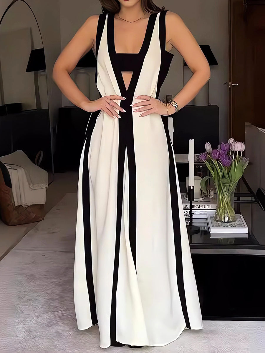 Modern Frame Contrast Dress