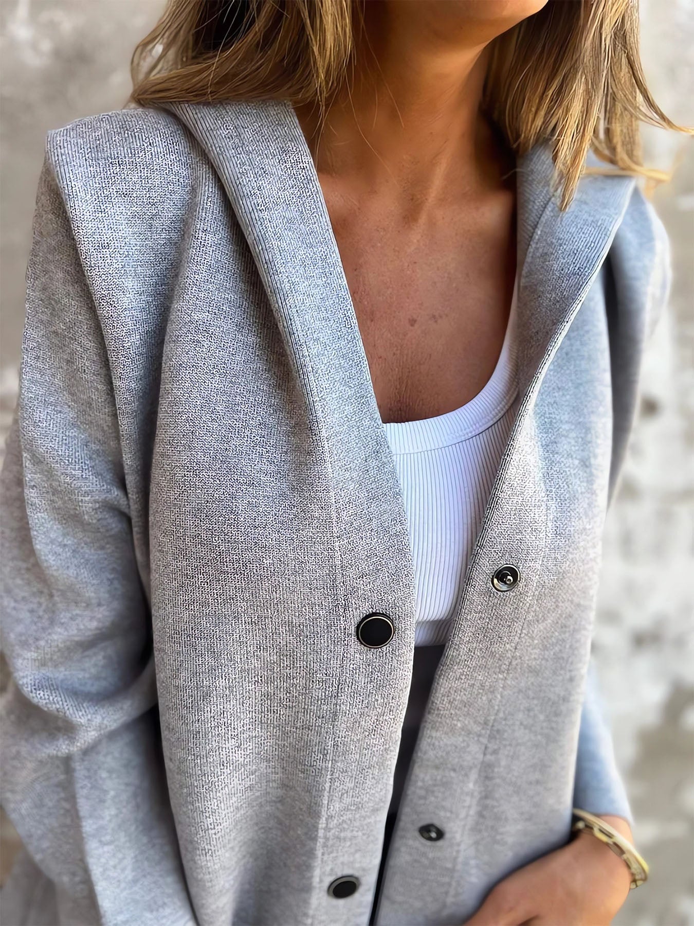 Solid Color Single Breasted Coat