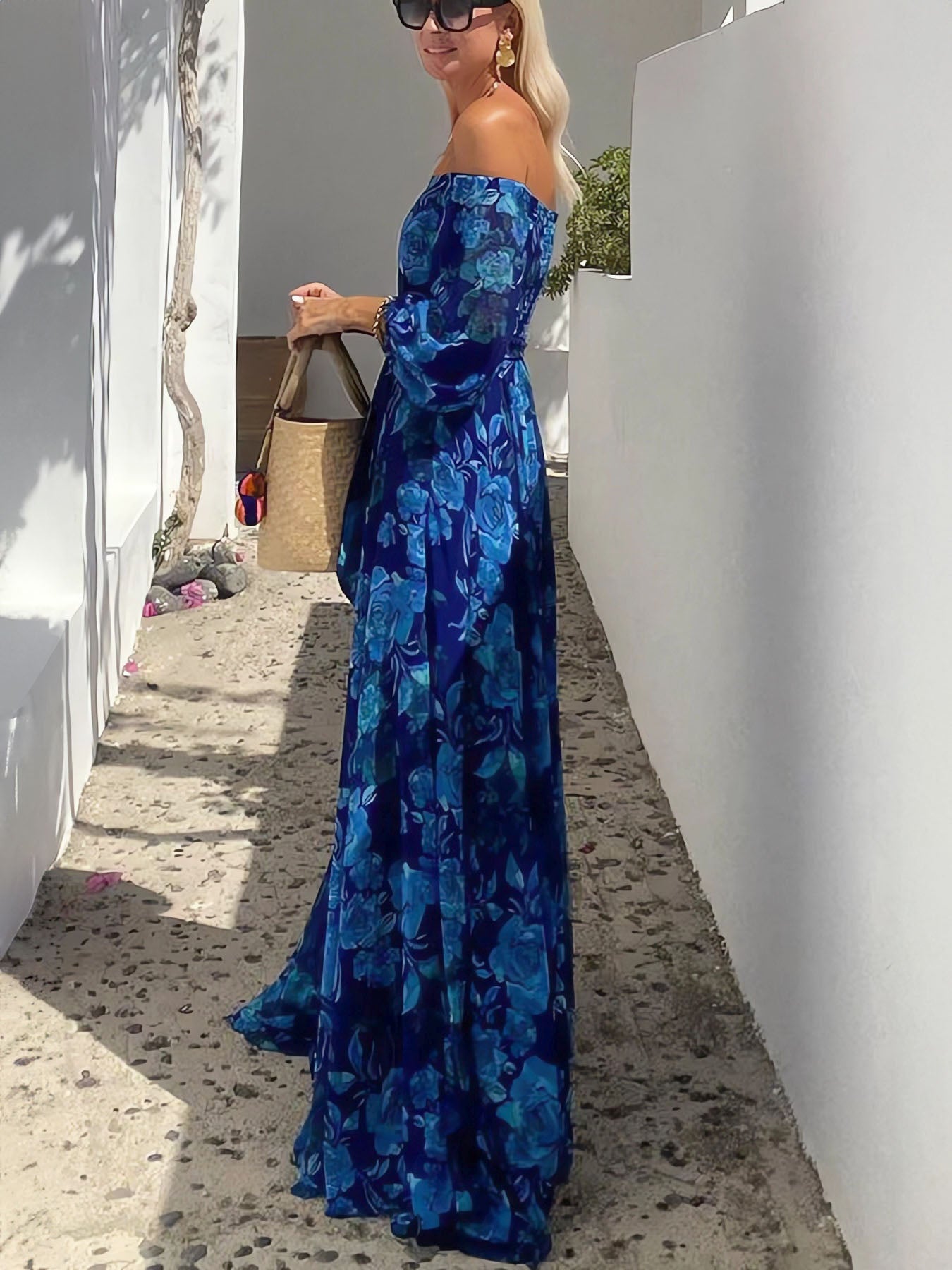 Robe longue sexy à ourlet