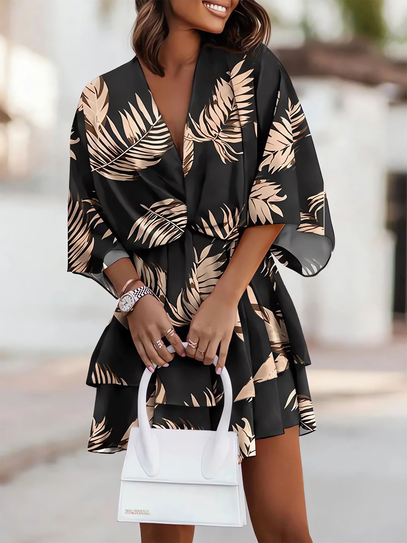 Loose V-Neck Dress