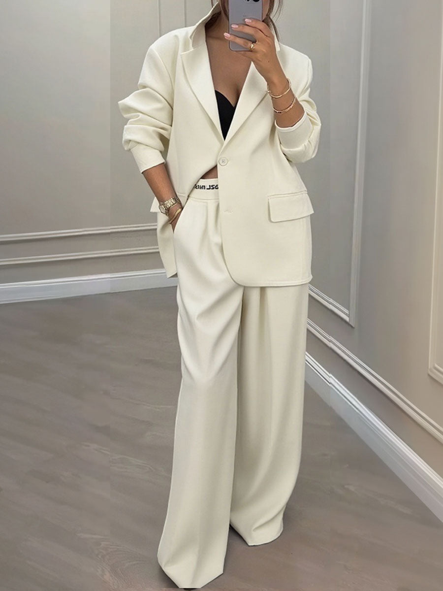 Tailored Minimal Blazer Two Piece Set
