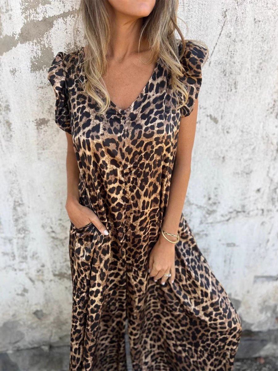 Leopard Dreams Chic Jumpsuits