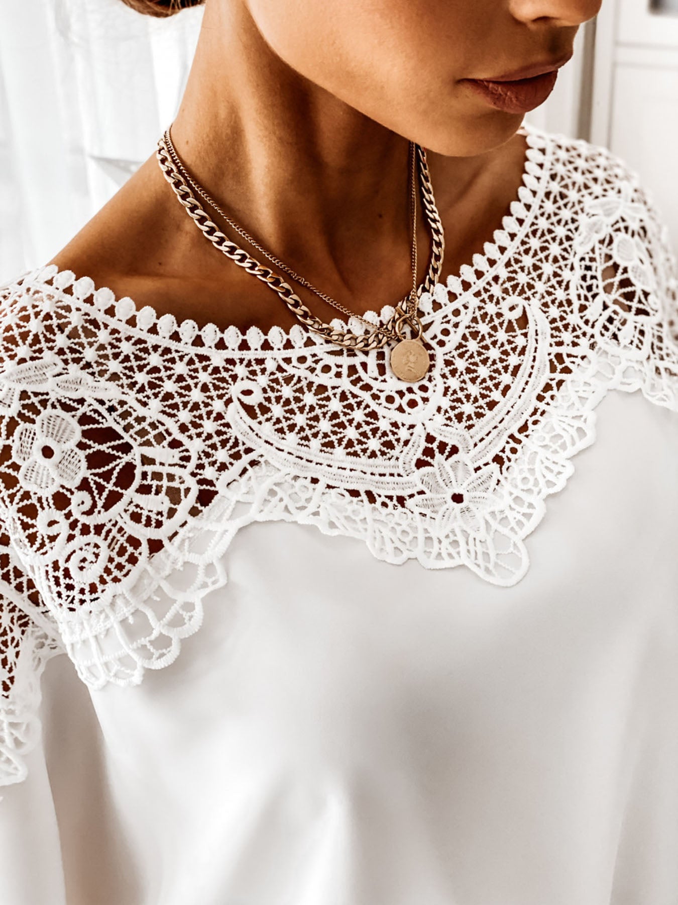 White Lace Blouse