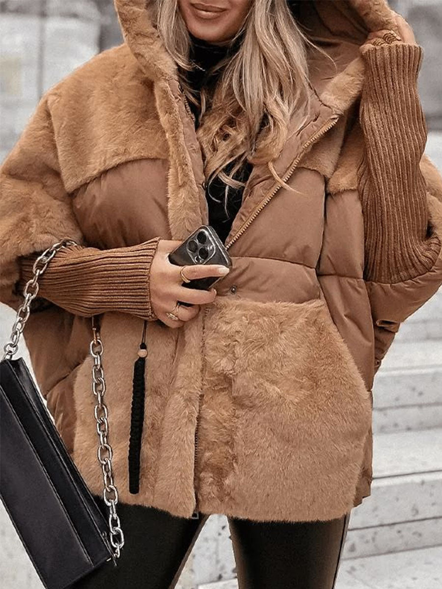 Refined Plush Down Puffer Coat