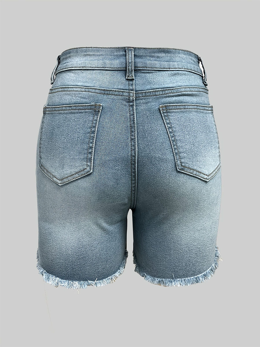 Fray Edge Ripped Shorts