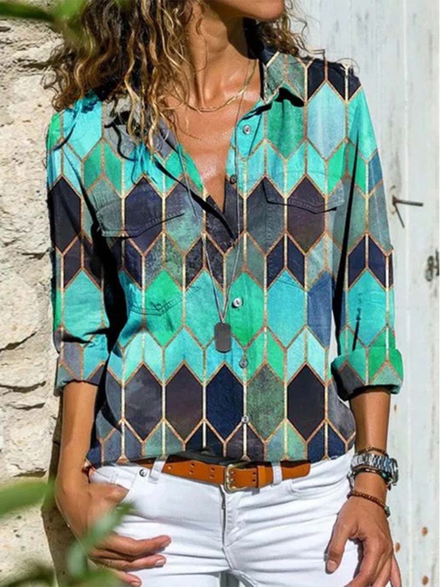 Vorioal Multicolor Print Shirt