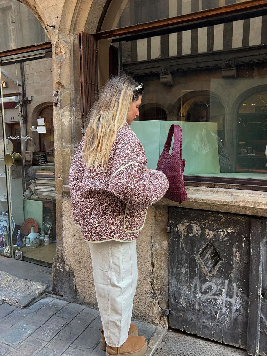 Vintage Cozy Floral Coat