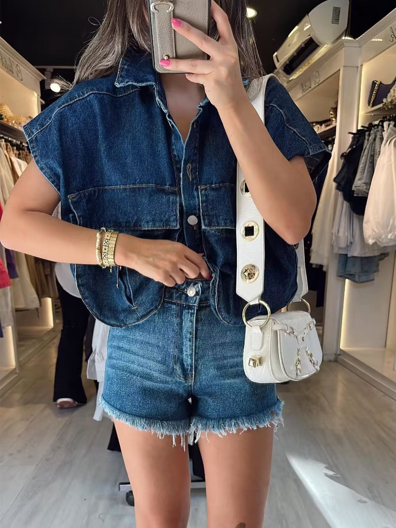 Pocket Denim Waistcoat