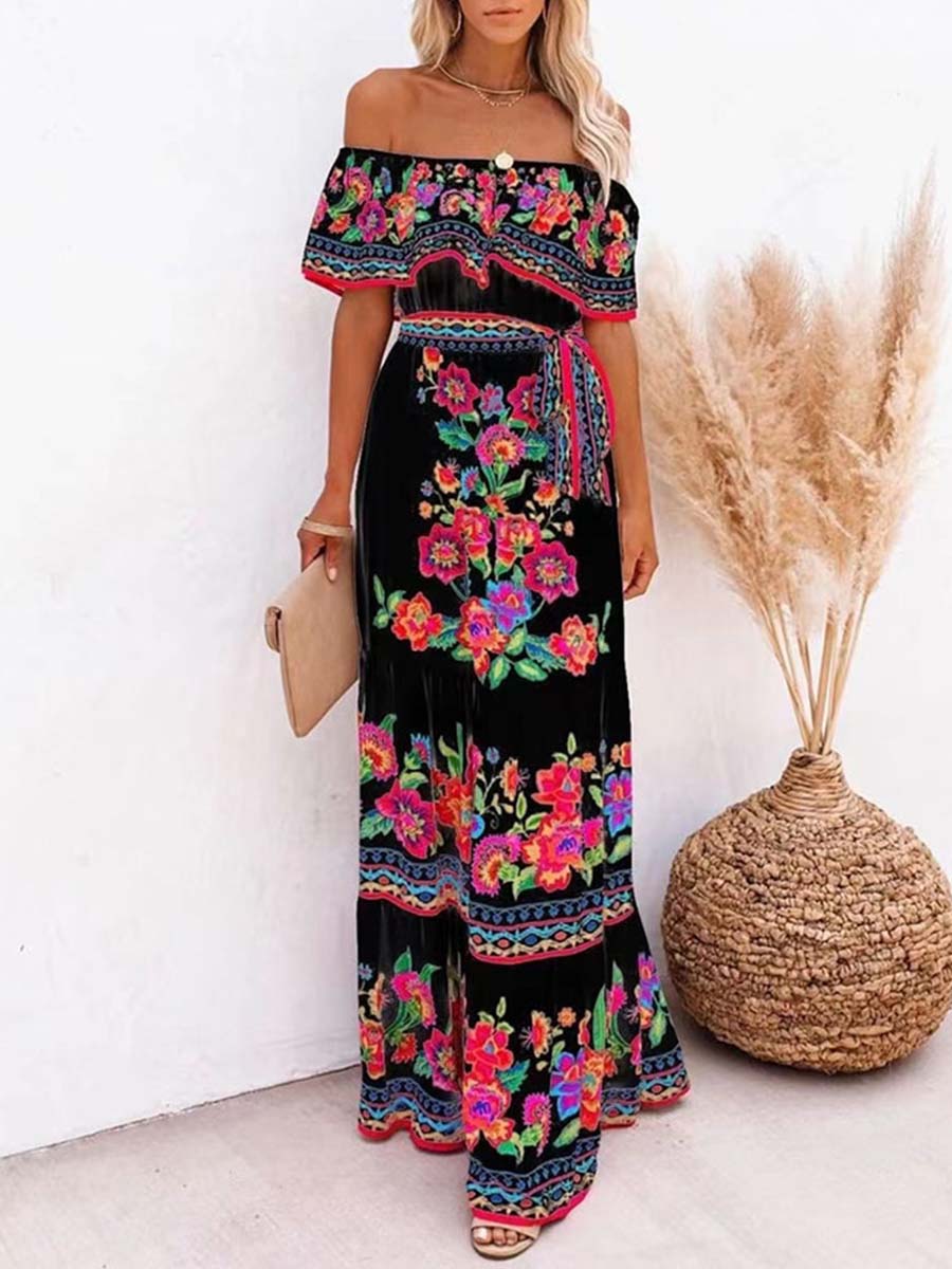 One Shoulder Maxi Dress