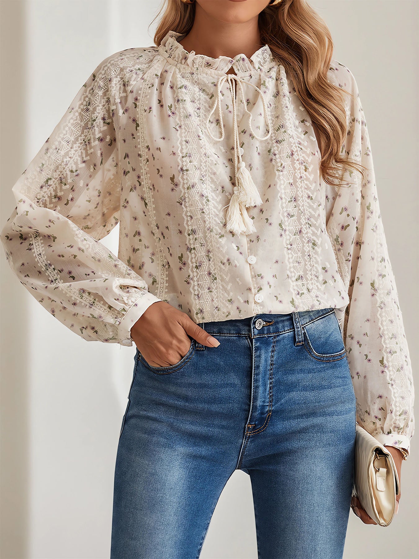Chiffon Tassel Shirt