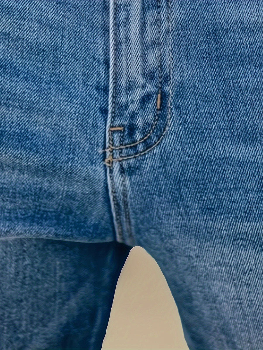 Jean extensible taille haute