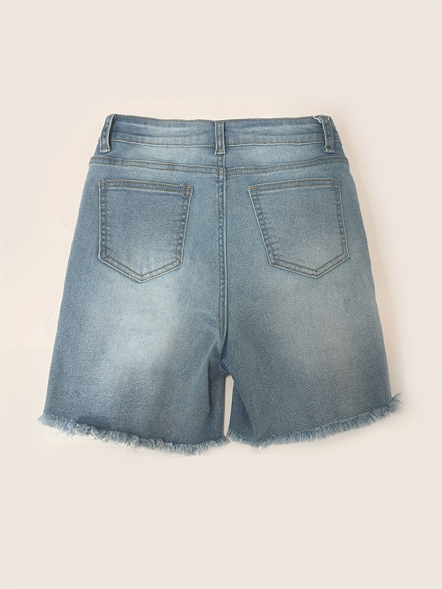 Fray Edge Ripped Shorts