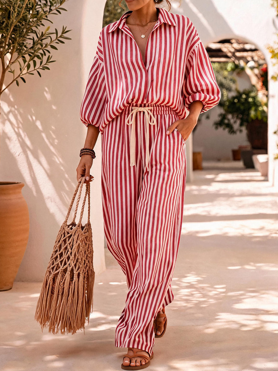 Elevated & Striped Two-Piece Set