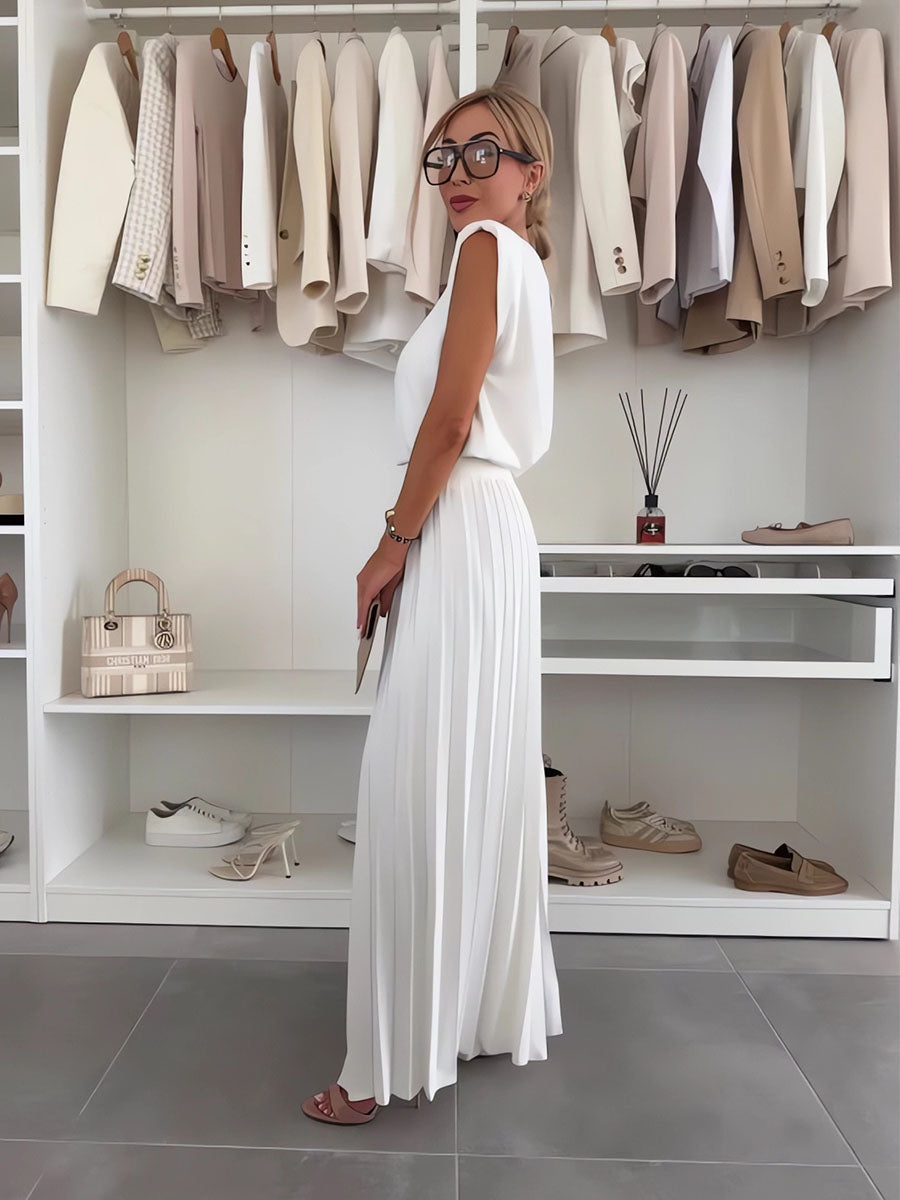 Royal Swan Pleated Two Sets