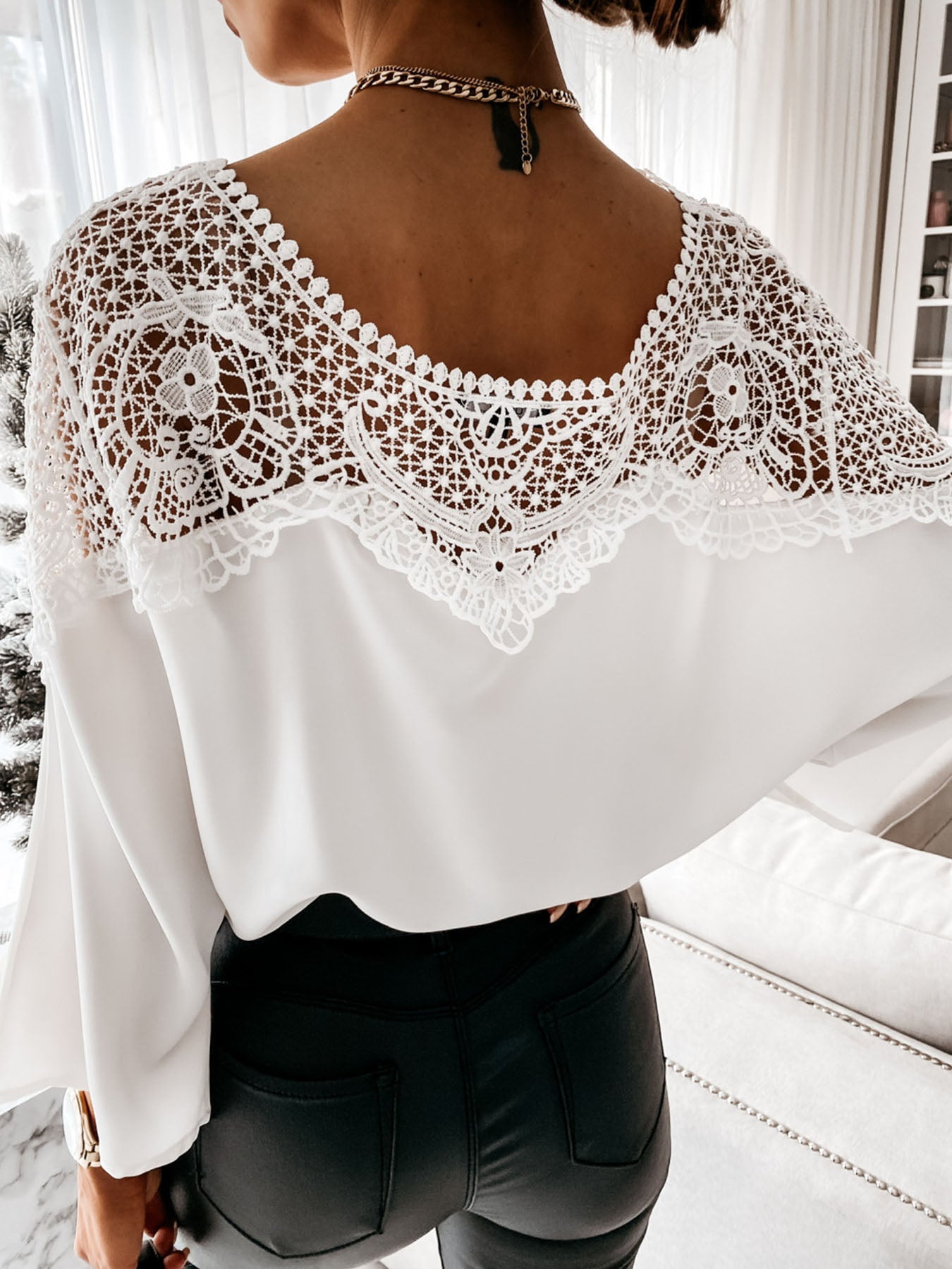 White Lace Blouse