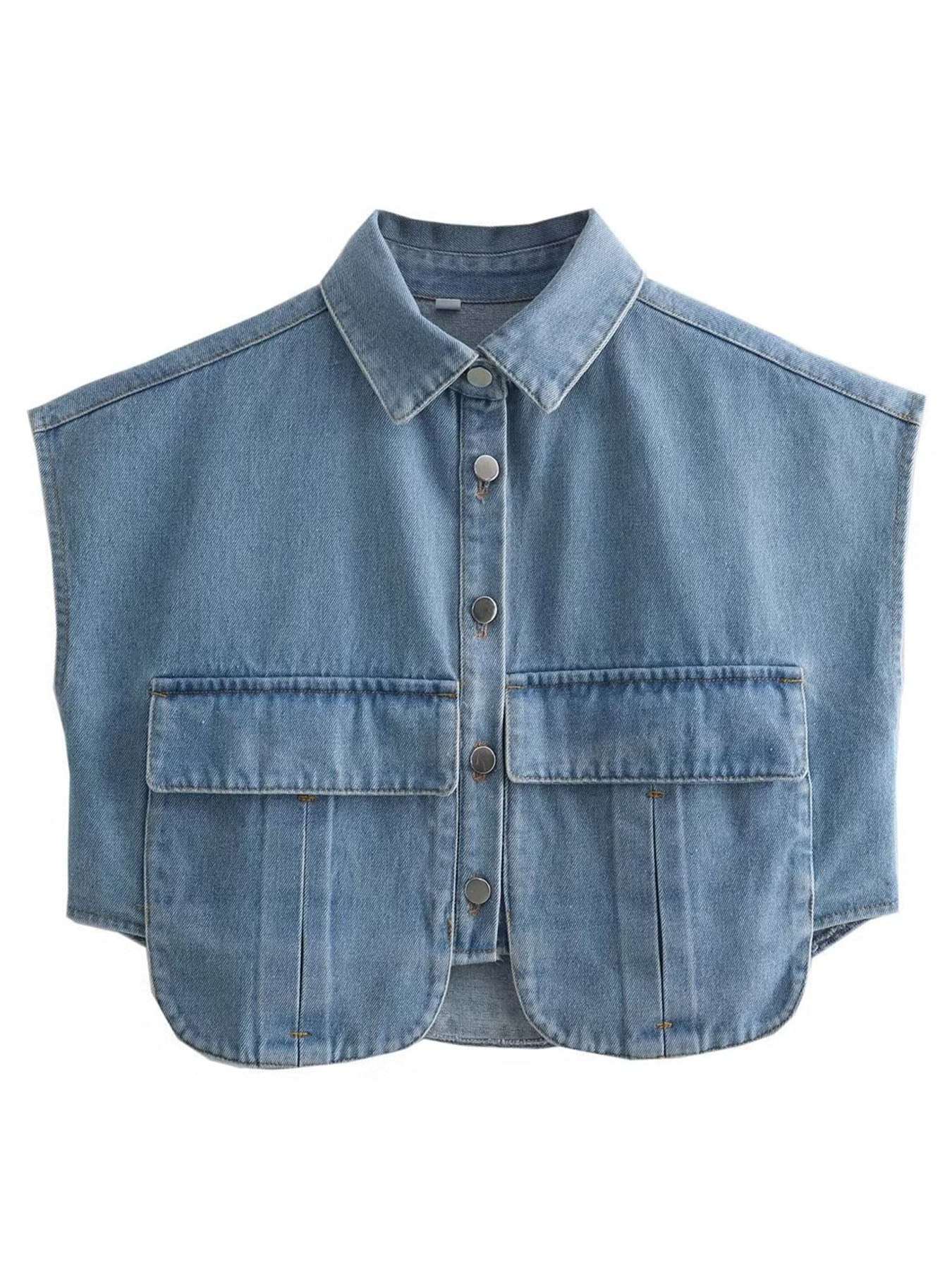Pocket Denim Waistcoat
