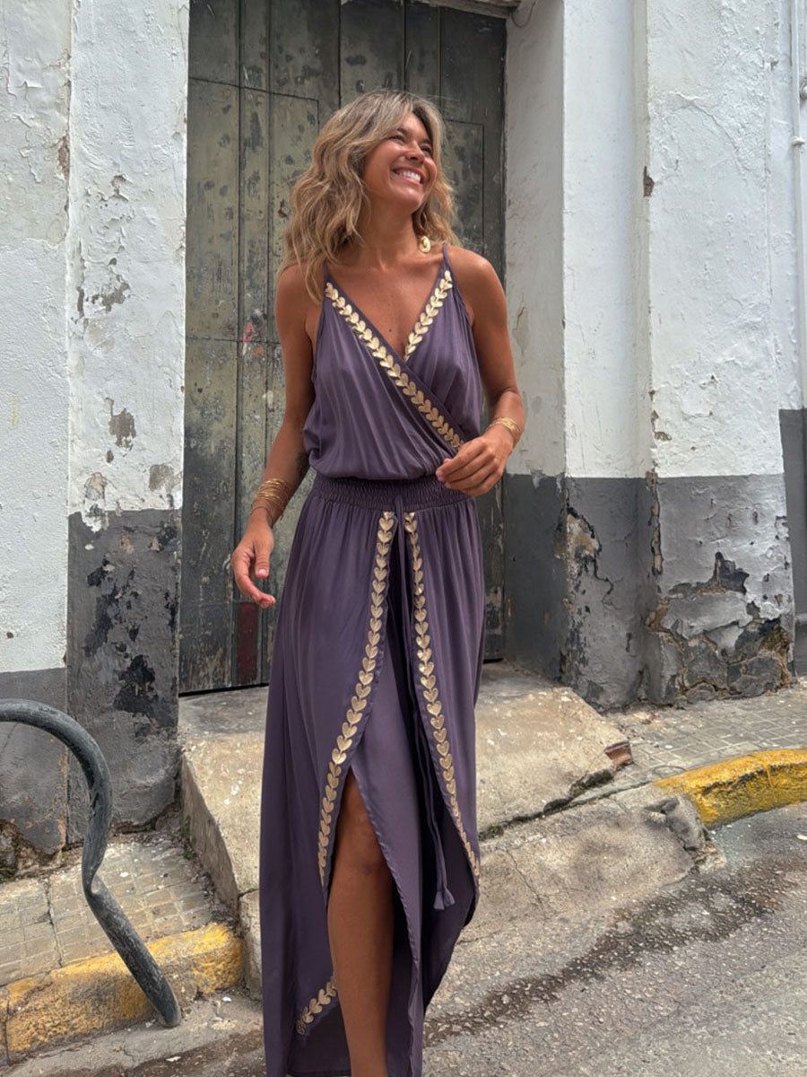 Golden Leaf Wide Jumpsuits