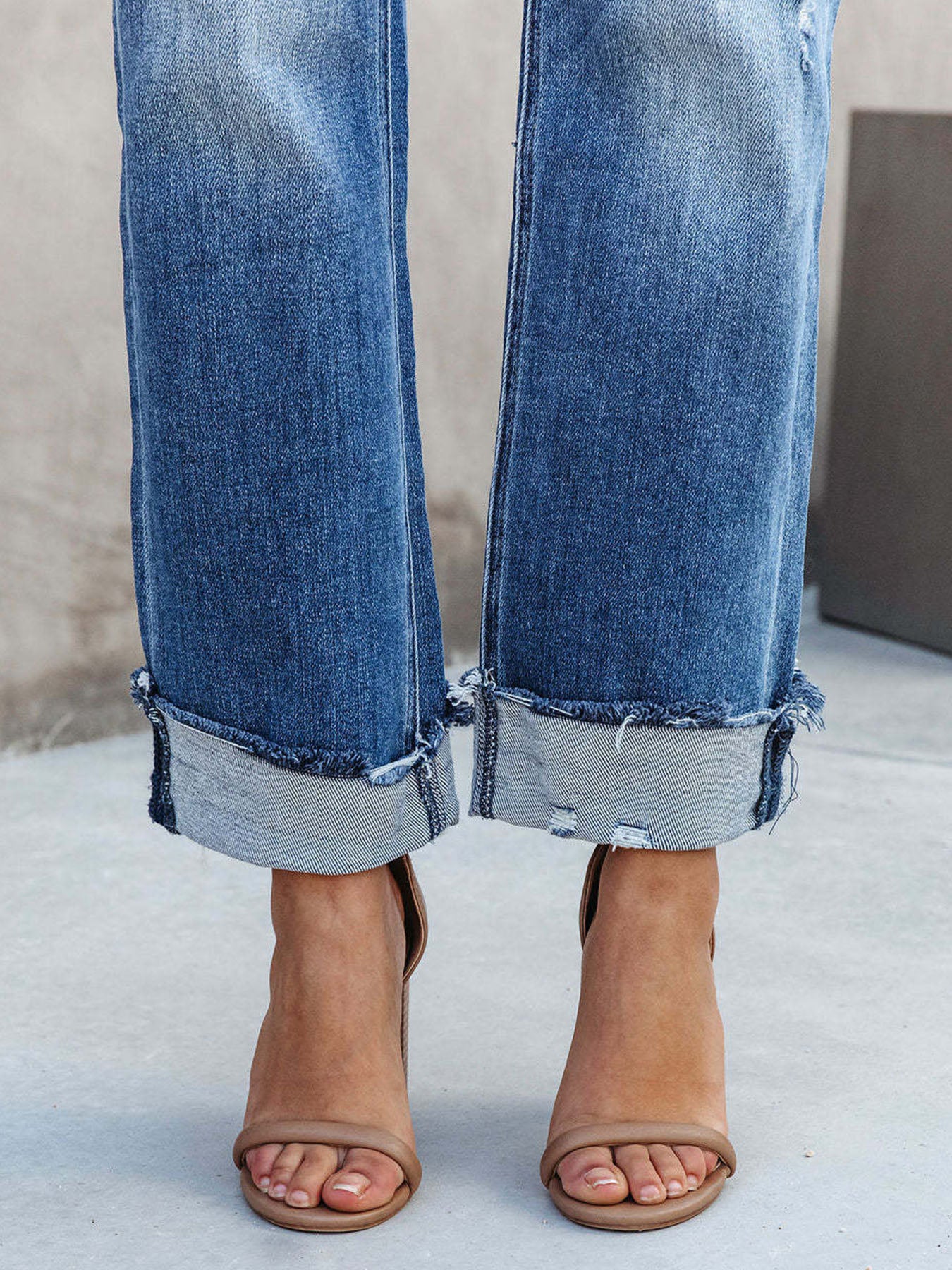 Washed Straight Jeans