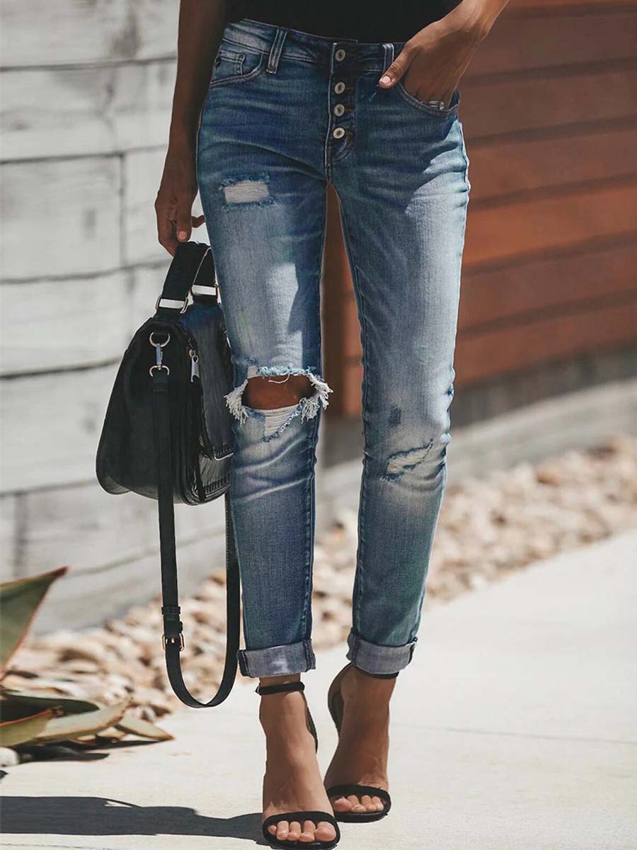 Jeans déchirés classiques de la mode urbaine
