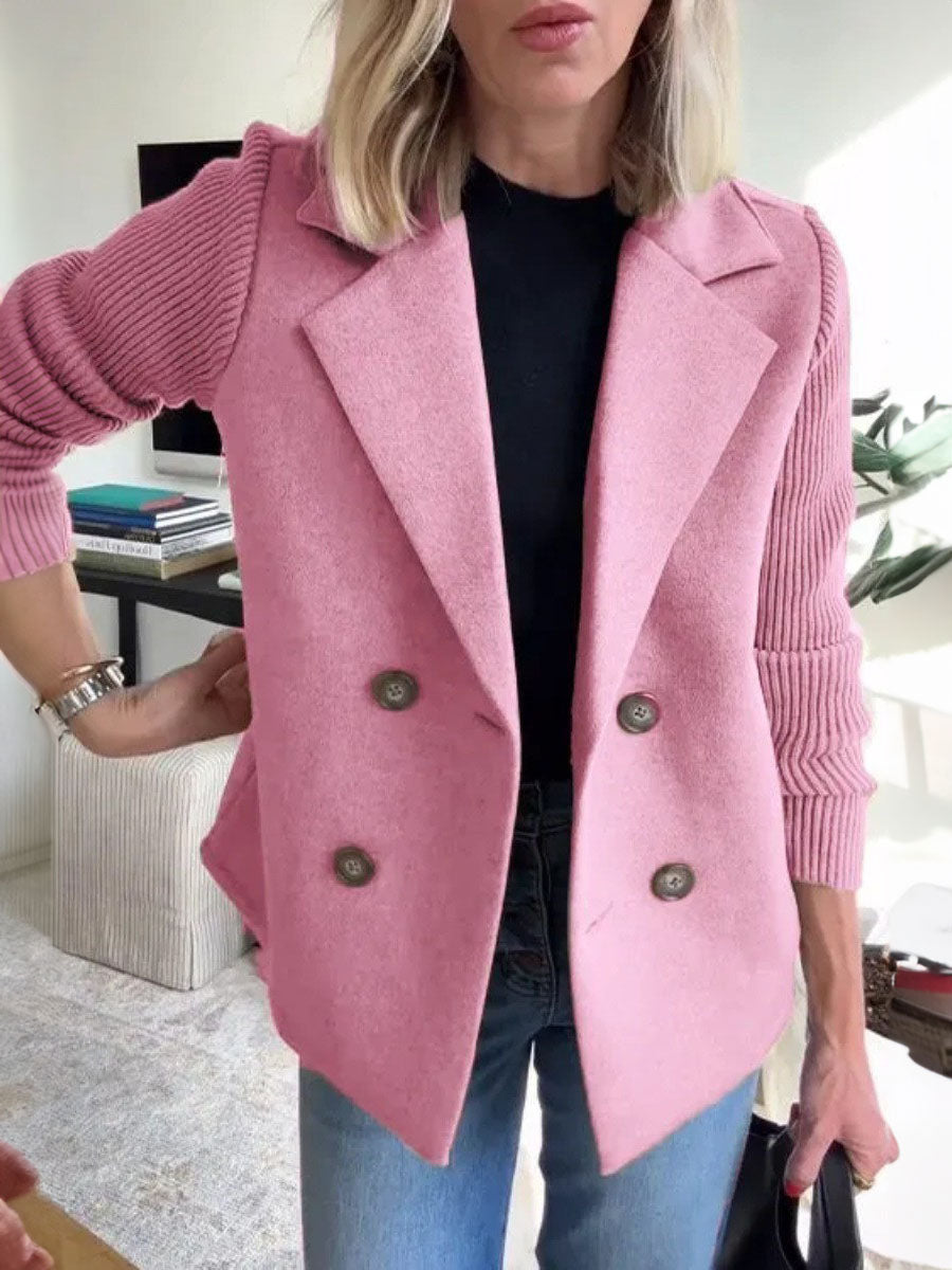 Refined Knit Sleeve Blazer
