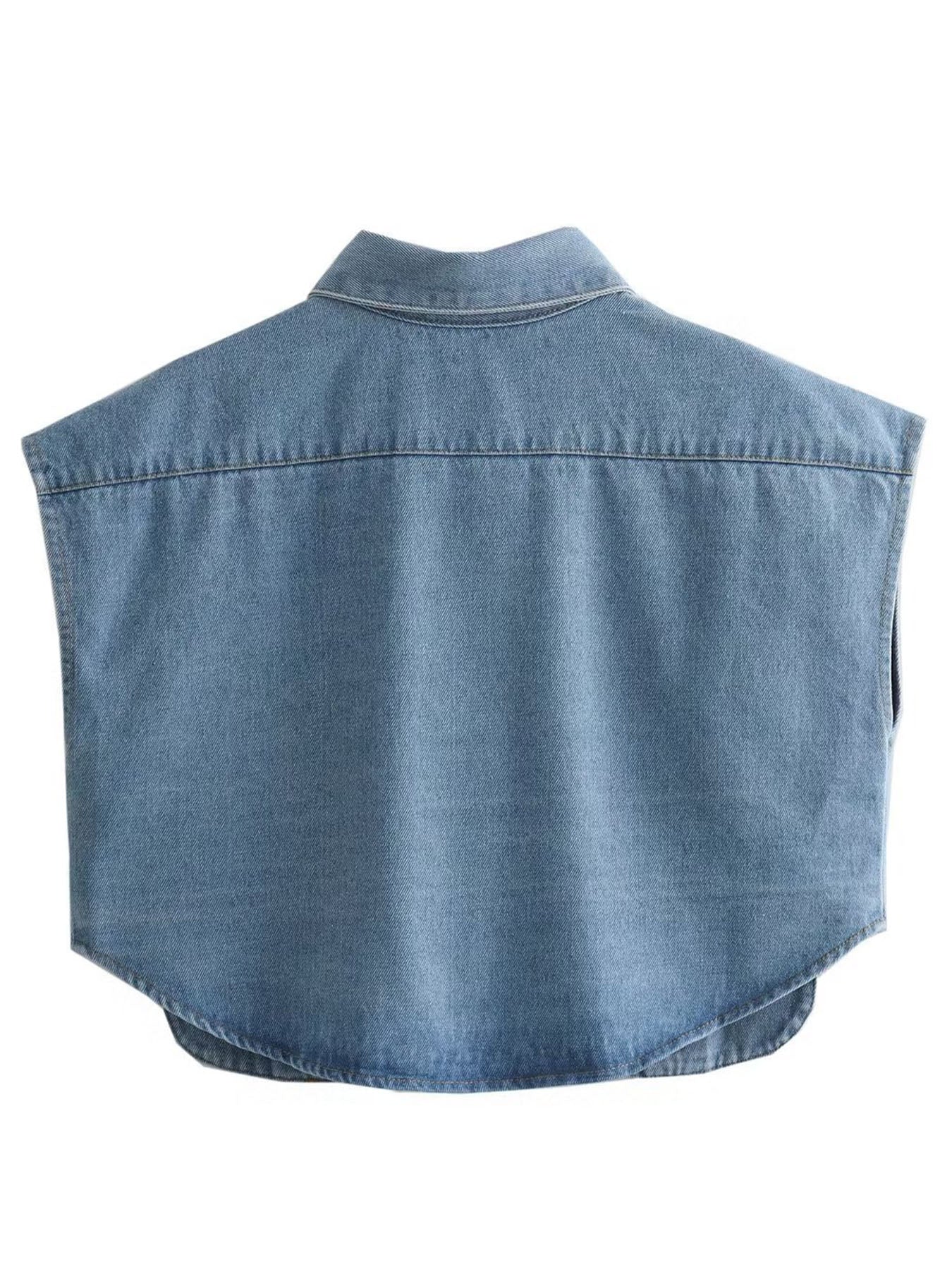 Pocket Denim Waistcoat