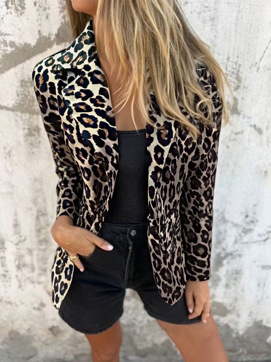 Graceful Touch Leopard Blazer